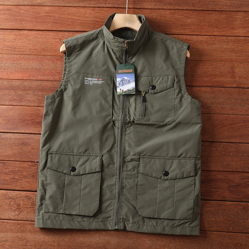 Мужской жилет повседневная фотография рыбалка толстый среднего и пожилого