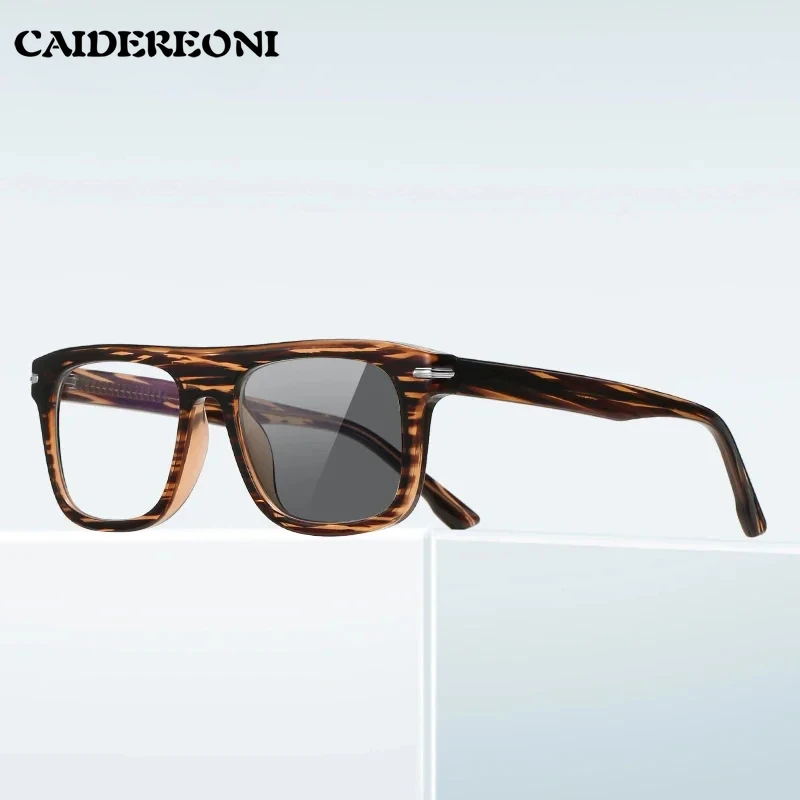 CAIDERONI TR Square Large Men Eyeglasses Optical Frame Presbyopia Personalized Photochromic Prescription Customized PFD2199
