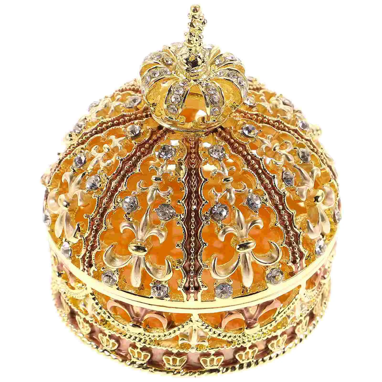 

Pirate Rings Crown Jewel Box Jewelry Case Necklace Metal Earring Organizer Zinc Alloy Miss