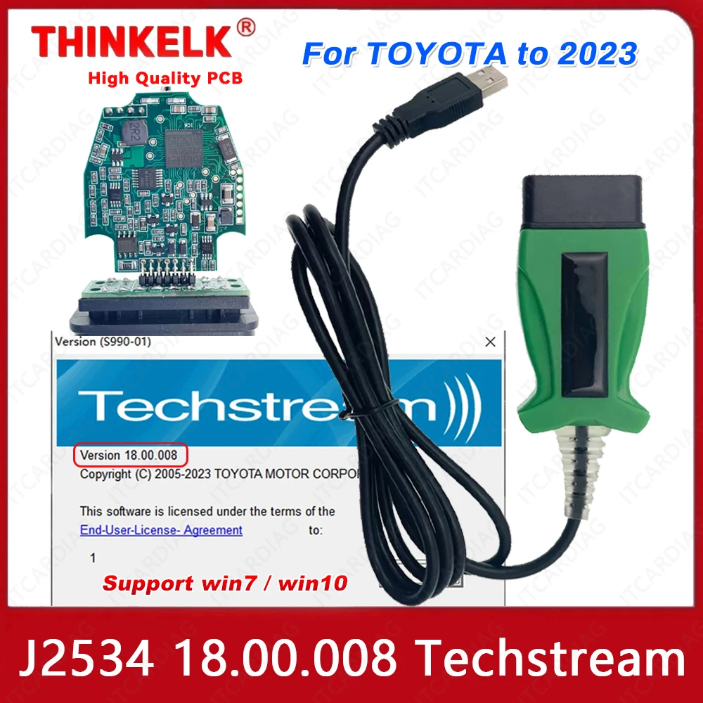 DLC3 18.00.008 Techstream для TOYOTA 2 TOYOTA2 TIS J2534 Passthru OBDII OBD2 автомобильный диагностический