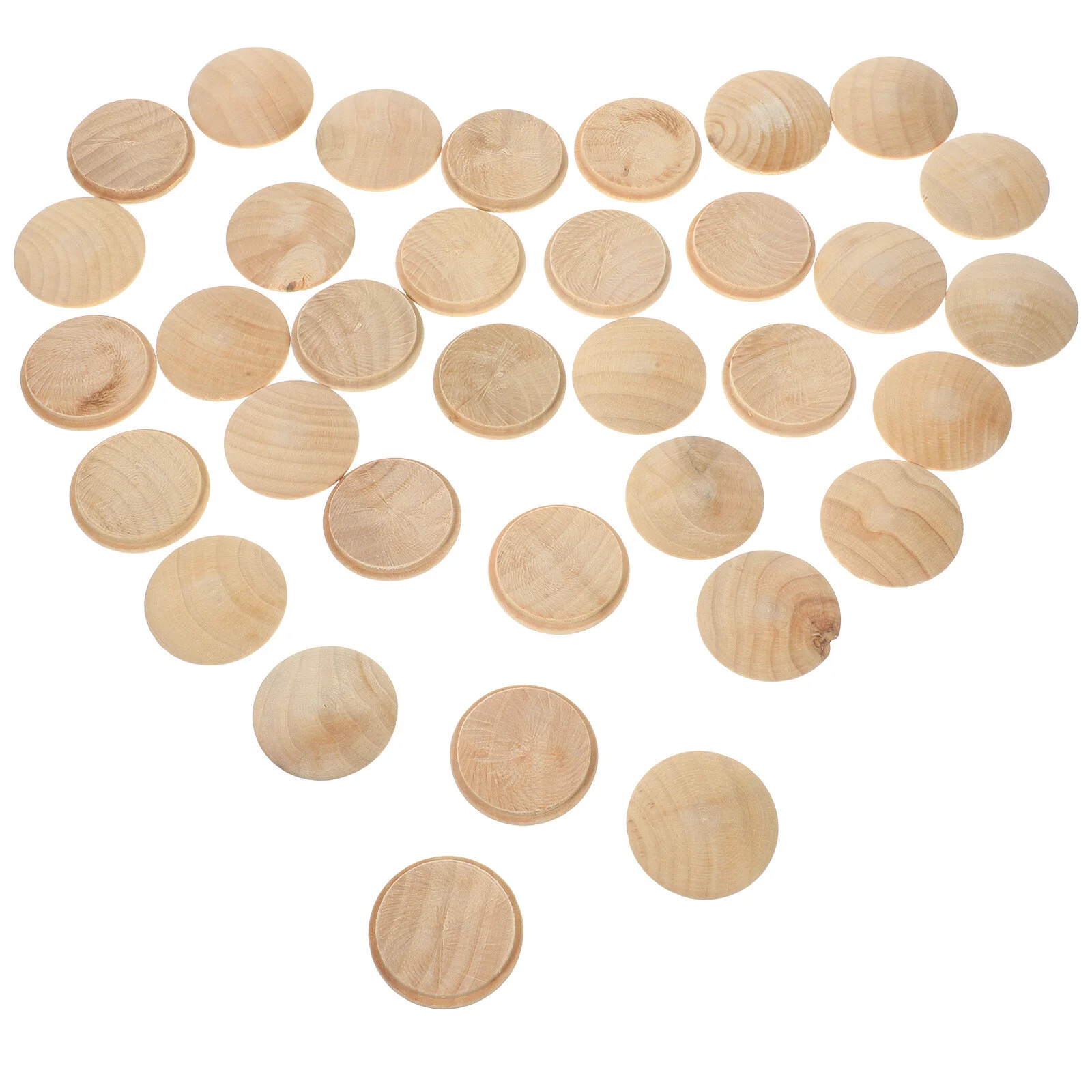 

100 Pcs Button Wood Decor Small Button Plug Covers Plug For Furniture Holes Round Holes Cabinet