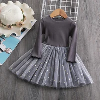 Little Girl Dress Long Sleeve Knit Dresses Children Casual Clothing Kids Baby Girl Clothes 1 to 4 Years Tutu Birthday Party Wear