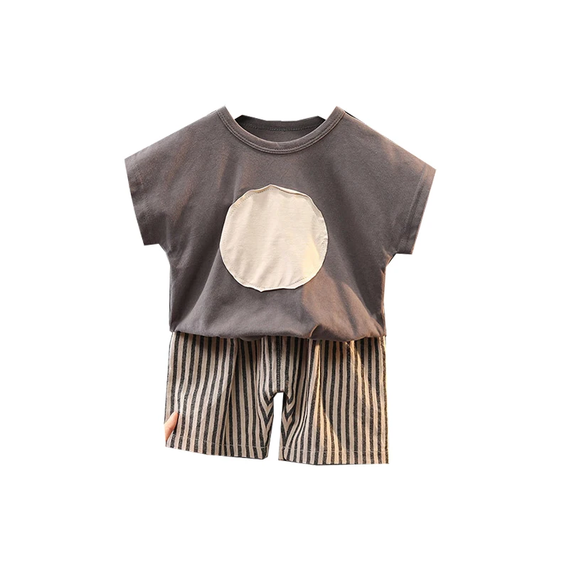 

Newborn Boy Clothes Set 2022 Summer Fashion Boy Clothing Suits Cotton O-neck T Shirt + Strip Shorts Korean Boy Loungewear 1-5T