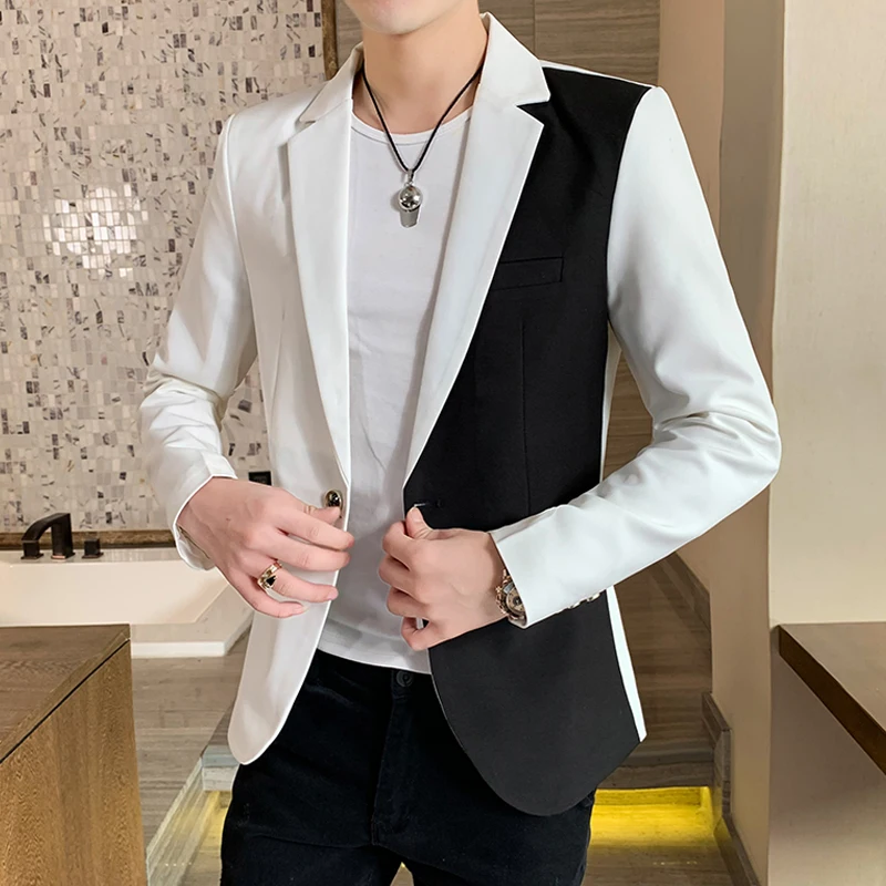 

Autumn Suit Male Casual Korean Version Trend Slim Handsome Small Coat Men's Personality Suit Coat Business Casual Men's Blazer