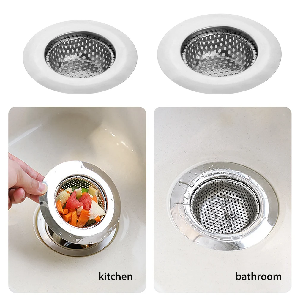 

9CM/11.5CM Kitchen Sink Strainer Floor Drain Stainless Steel Bathtub Hair Catcher Stopper Shower Drain Hole Filter Trap