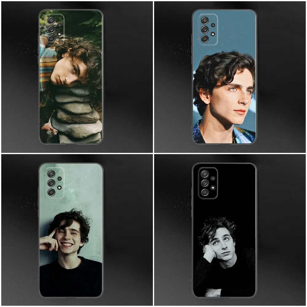 Timothée C-Chalamet Phone Case For Samsung S24 S23 S22 S21 S20 S10 S10E S9 Plus FE Note 20 Ultra 10 9 Black Cover Shell