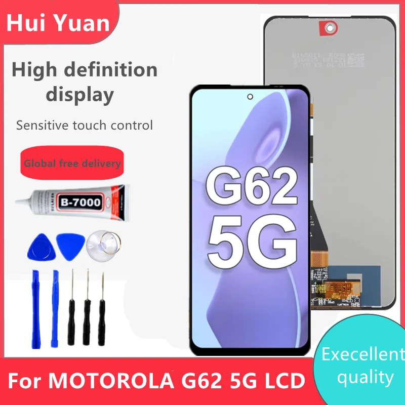 

Original 6.5'' For Motorola Moto G62 5G LCD Display Touch Screen Digitizer Assembly Replacemen Repair Parts For Moto G62 Display