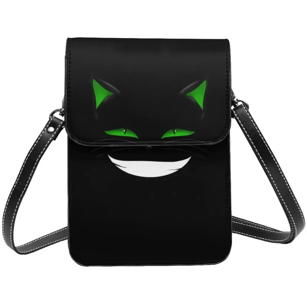 Сумка через плечо Sly Cat улыбка животного черная деловая кожаная сумка для