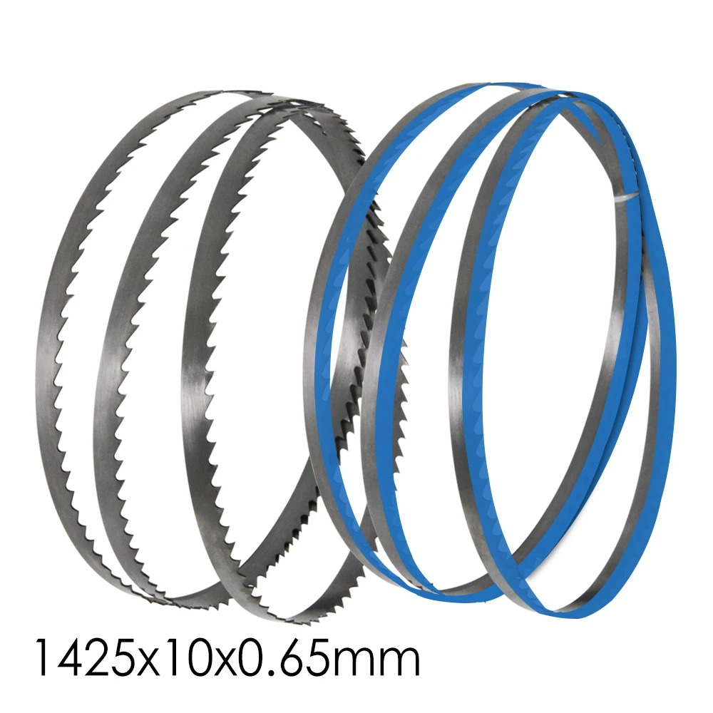 

2pcs 56” 1425mm Bandsaw Blade 1425x10x0.65mm TPI 6 Carbon Spring Steel for Band Saw Cutting Wood Metal Plastic