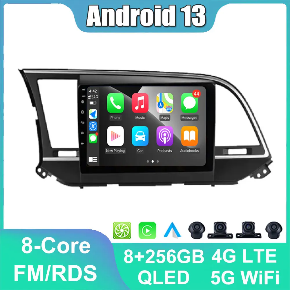 

Android 13 8 ядер для Hyundai Elantra 6 2016-2018 беспроводной автомобильный радиоприемник Vedio стерео Мультимедийный плеер GPS навигация