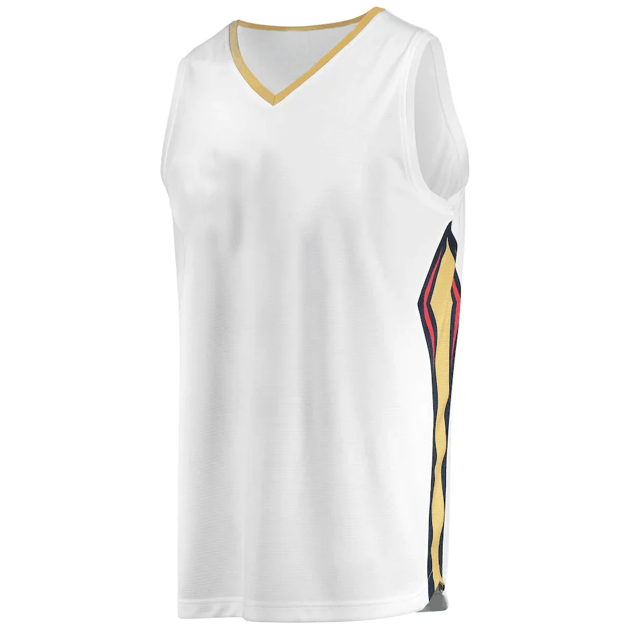 22021 News Men's America Basketball Jersey New Orleans 1# Embroidery With Pelicans Team Logo T-shirt