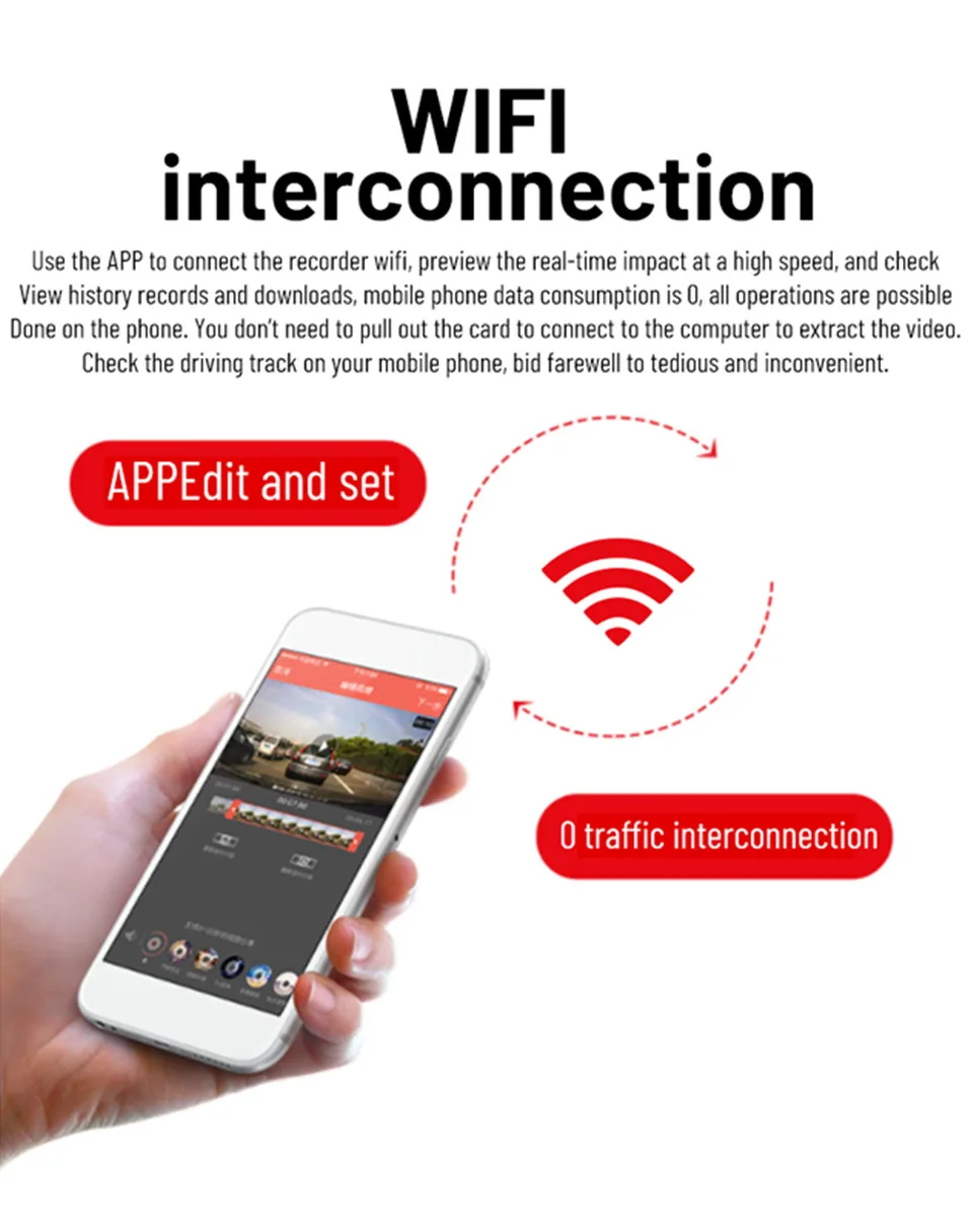 4-дюймовый видеорегистратор 4K Автомобильный Ultra HD 2160P Sony IMX 415 GPS-трек фотография