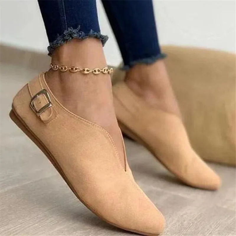 

New summer women's shoes flat bottom pointed toe women's casual shoes low-top large size fashion comfortable women's sneakers