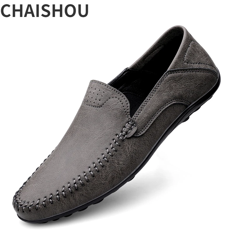 

Y503 Designer Spring New Men Loafers Comfortable Flat Casual Shoes Male Breathable Slip-On Soft Leather Driving Shoes Moccasins