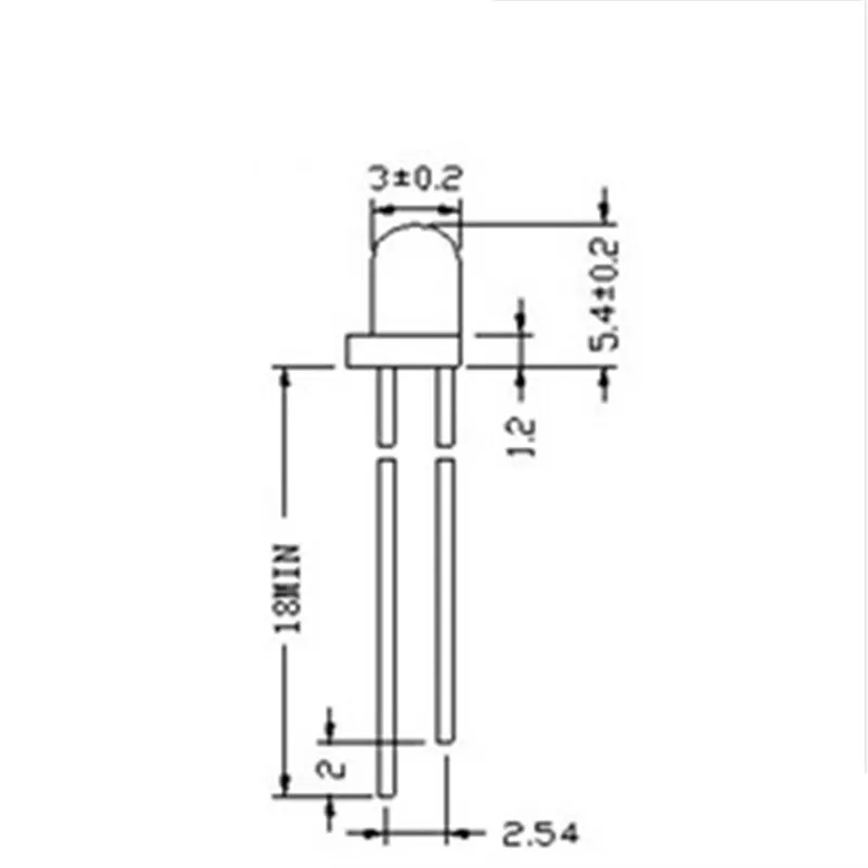 100 шт. 3 мм красная синяя зеленая лампа светоизлучающие диоды прозрачная