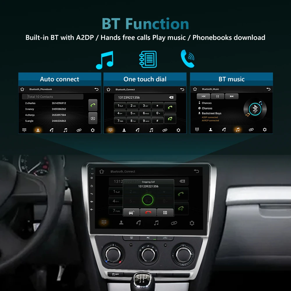 Автомагнитола AMPrime 8 + 128 ГГц Android 10 дюймов GPS сенсорный экран Wi-Fi Bluetooth |