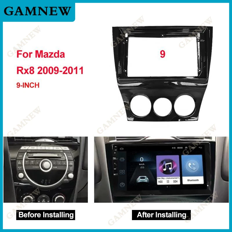 

9 Inch Car Frame Fascia Adapter Canbus Box For Mazda RX8 Android Radio Audio Dash Fitting Panel Kit