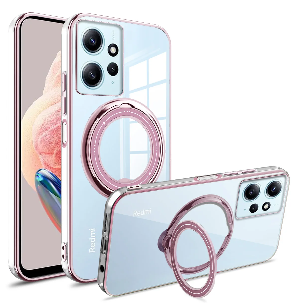 10 шт. чехлы Magsafe с кольцом для Xiaomi 14 13 POCO C65 X6 Redmi A3 13C 12C Note Pro Plus Ultra 4G