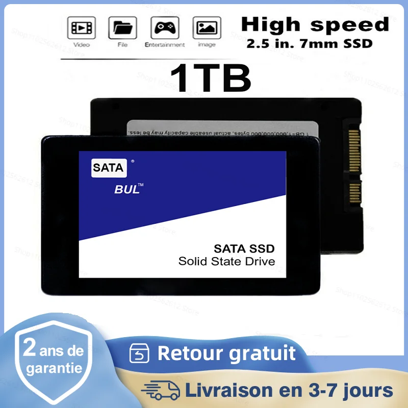 

2022 SSD 2TB 1TB 500GB Hard drive disk sata3 2.5 inch ssd TLC 500MB/s internal Solid State Drives for laptop and desktop