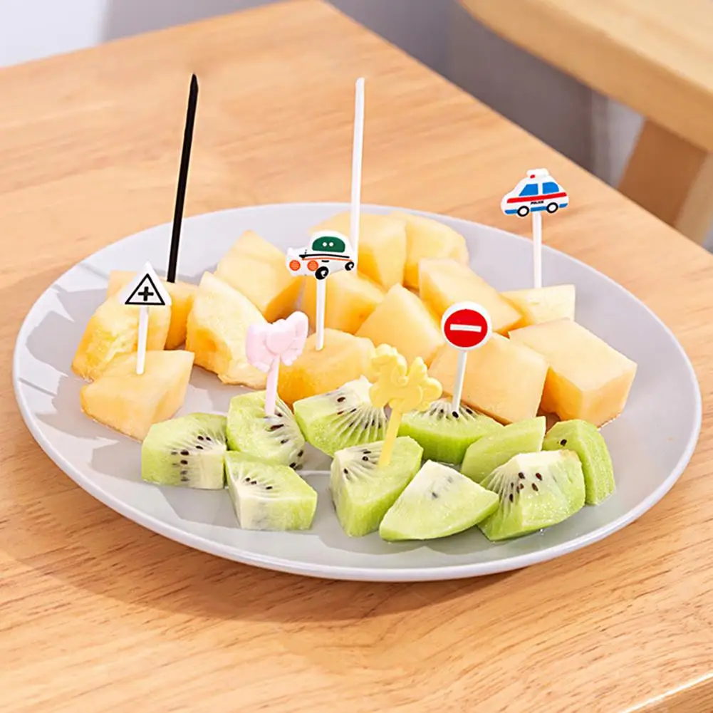 

Bento Stick 6/8/10Pcs Pretty Reused Vibrant Colors Salad Server Cutlery Fork for Kitchen