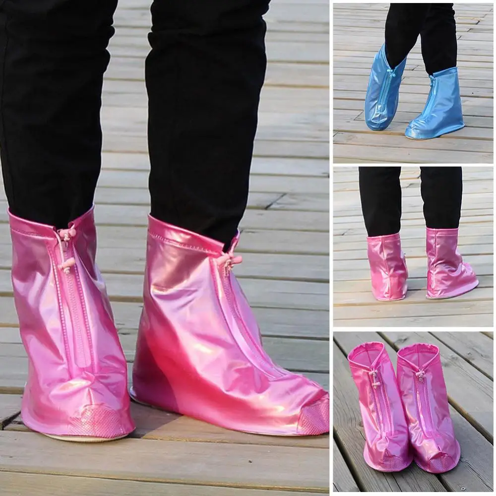 

Hot Sale Reusable Waterproof Rain Boots Zipper Shoes Covers Protector Anti-slip Overshoes