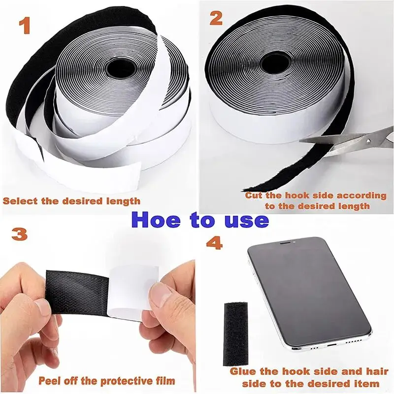 Волшебная Наклейка 25 м 20/25/30/50 мм самоклеящаяся застежка-липучка нейлоновая