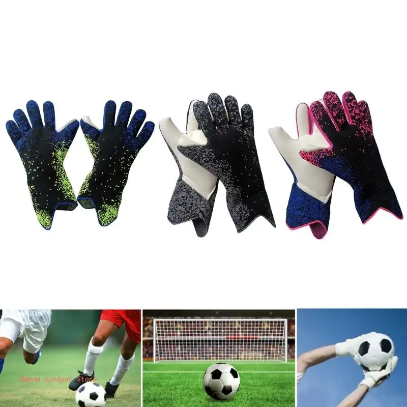 

Перчатки вратаря, перчатки для футбола с сильным захватом и поддержкой пальцев, 5 размеров на выбор