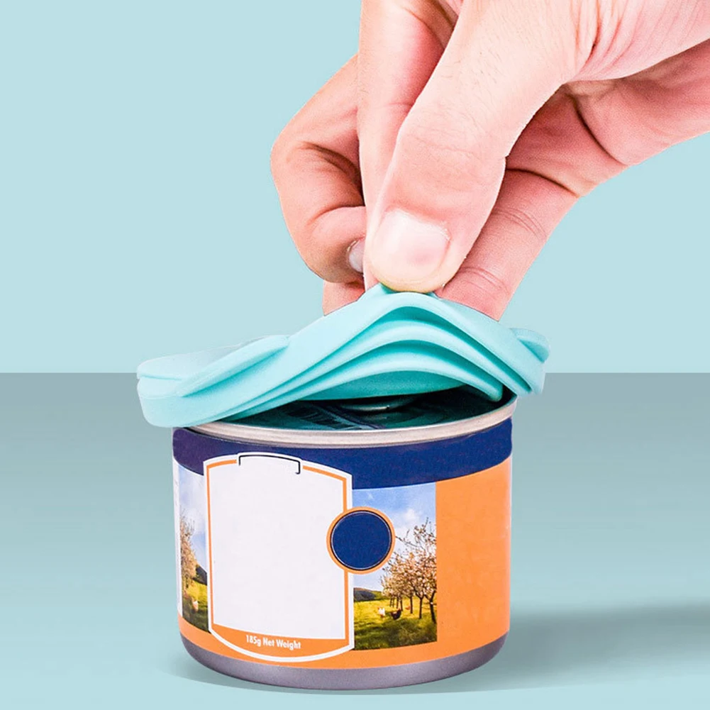 

Portable Silicone Dog Cat Canned Lid Reusable Food Storage Keep Fresh Tin Cover Pet Feeding Accessories Tools