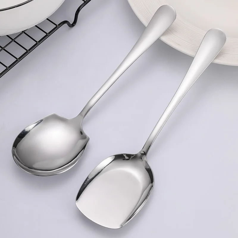 304 stainless steel common spoon fork hotel divided vegetable spoon colander creative household thickened tableware big public s