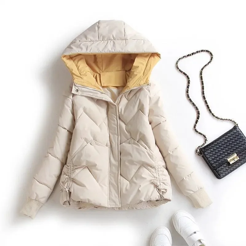 New Women Winter Jacket Parkas Female Thicke Cotton Padded Parka Student Coat Hooded Snow Jackets Overcoat Outwear