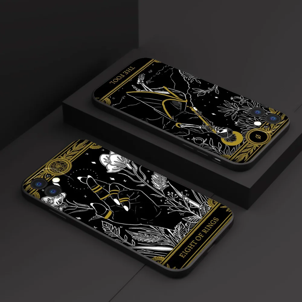 FL125 Moon Tarot Card Divine Skull Case for Samsung Galaxy A41 A42 A71 A72 A73 J2 J4 J5 J6 J7 J8 A6 A7 A8 A9