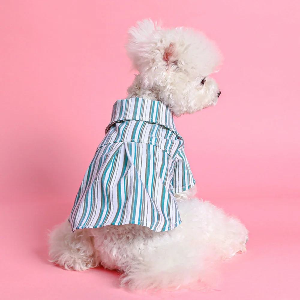 Pet Shirt Summer Spring Puppy Fashion Stripe Clothes Small Dog Cute Desinger Cardigan Cat Soft Pajamas Chihuahua Poodle Yorkie