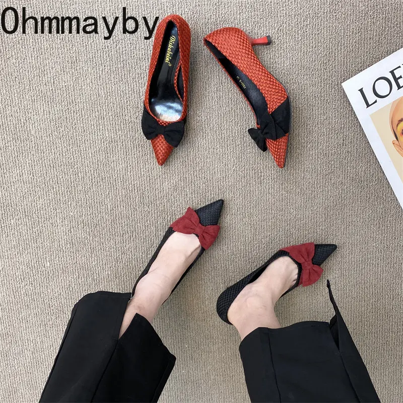 

Женские туфли-лодочки на каблуке, с острым носком, без застежки