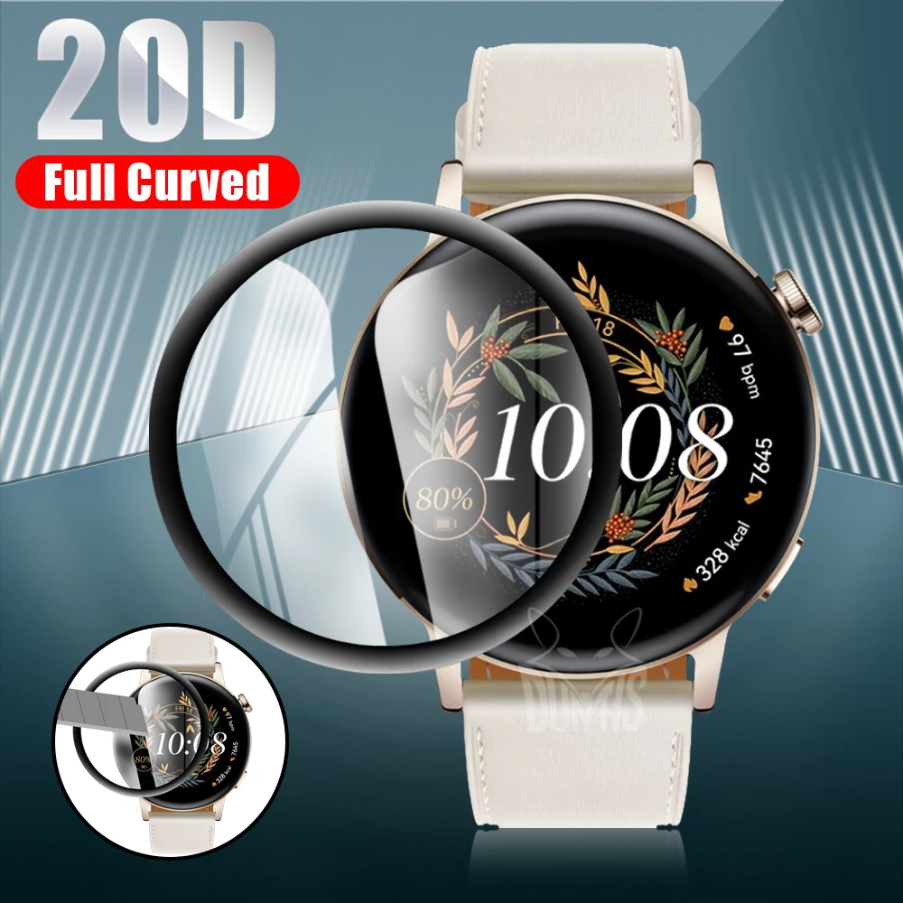 

Screen Protector Cover For Huawei Watch GT 3 2 GT3 GT2 42mm 46mm Smart Watch 20D Soft Glass Curved Protective Film Accessories