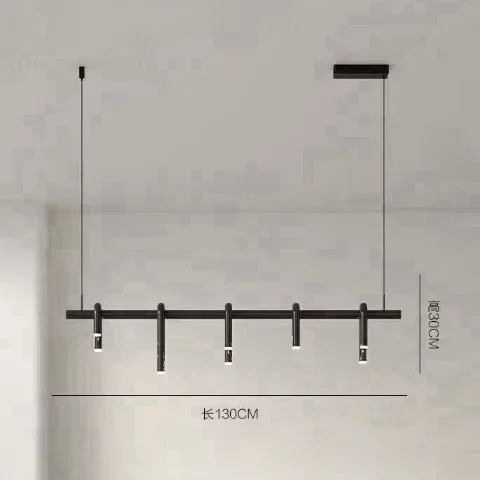 

Дизайнерская U-образная люстра красного и черного цветов, металлический шнур с регулируемой высотой для столовой, кухни, бара, ресторана
