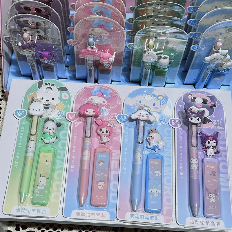 1 Набор Sanrio Melody Kuromi Cinnamoroll почтовый ластик 0 5 мм механический карандаш