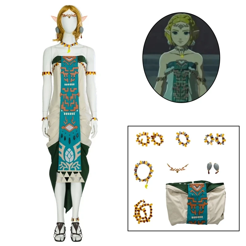 

Game The Legend of Princess Zelda Tears of the Kingdom Cosplay Costume Wigs Anime Character Uniform Halloween Costume New