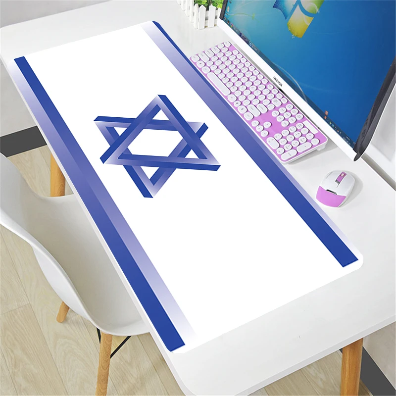 

Коврик для мыши с изображением флага Израиля, игровые аксессуары, 900x400, Настольный коврик для компьютера, офиса, ноутбука, Противоскользящий...