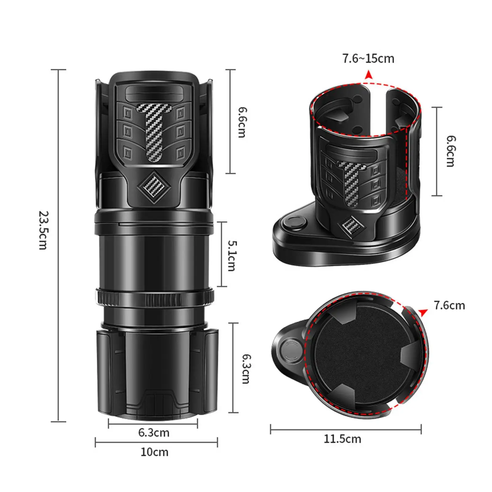 Car Holder Expander Adapter for Beverage Cup Drink Placement Auto