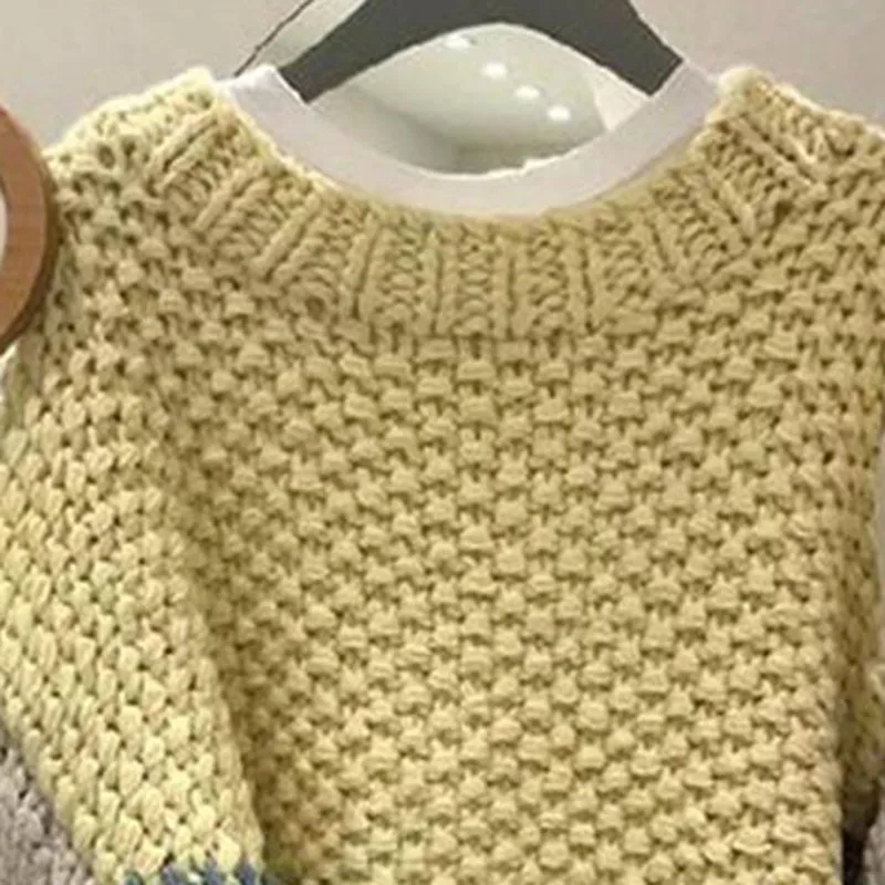 Новинка 2023 года свободный свитер для ленивого ветра женский осенний пуловер с