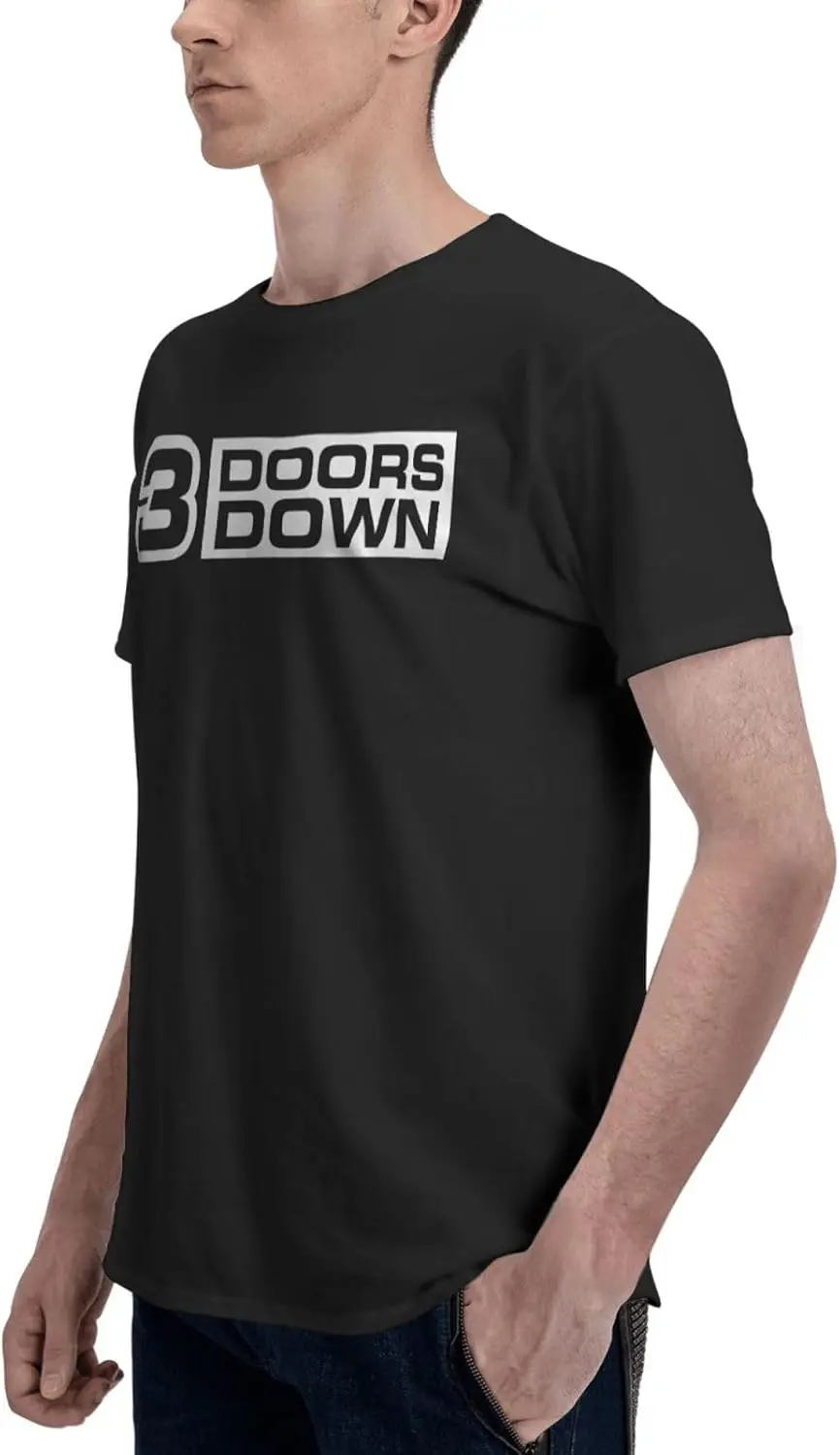 GERRIT Strange Music Черная повседневная мужская футболка с круглым вырезом и короткими