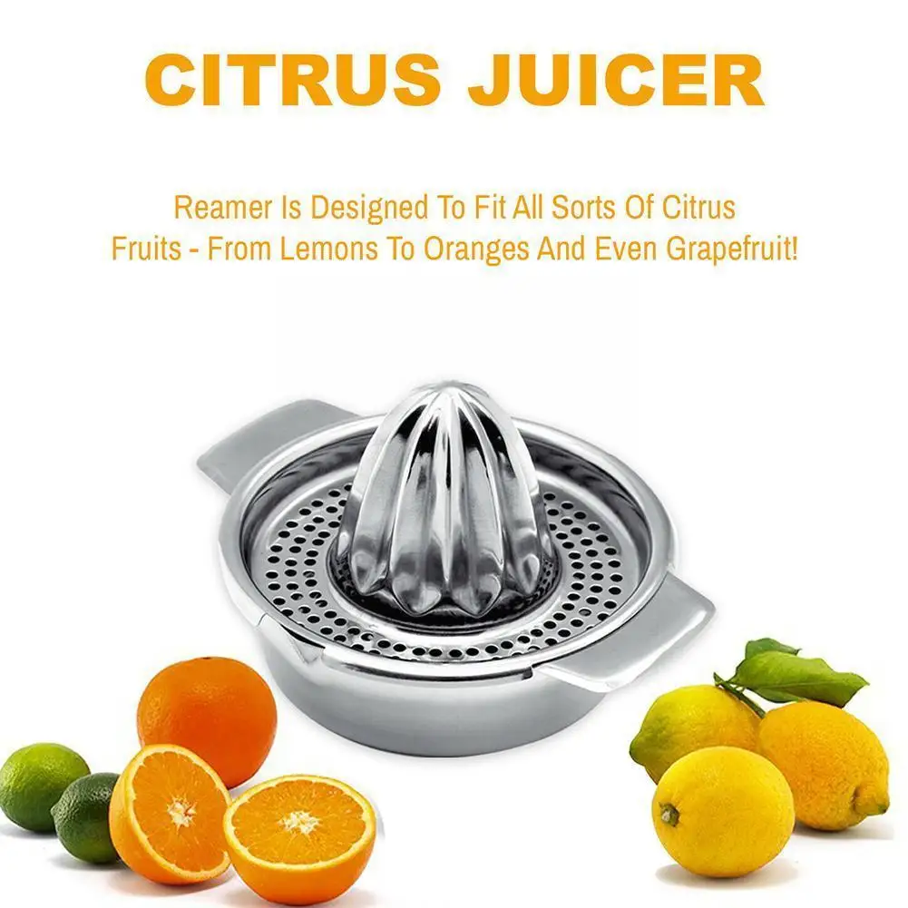 

Portable Hand Juicer Orange Lemon Citrus Lime Fruit Tools Blender Kitchen Gadgets Juice Manual Steel Squeezer Juicer G0O6