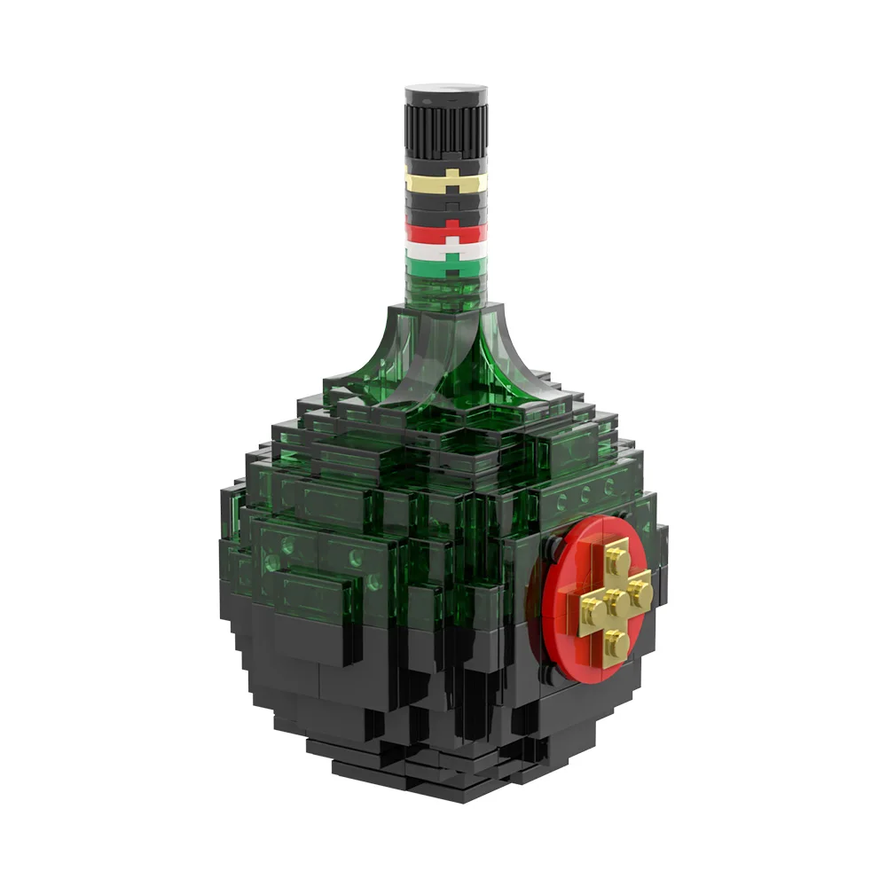 Фото Конструктор MOC UNICUM: Модель венгерского травяного вина UNICUM, креативные настольные украшения, сборные игрушки, подарки для детей своими руками. №3