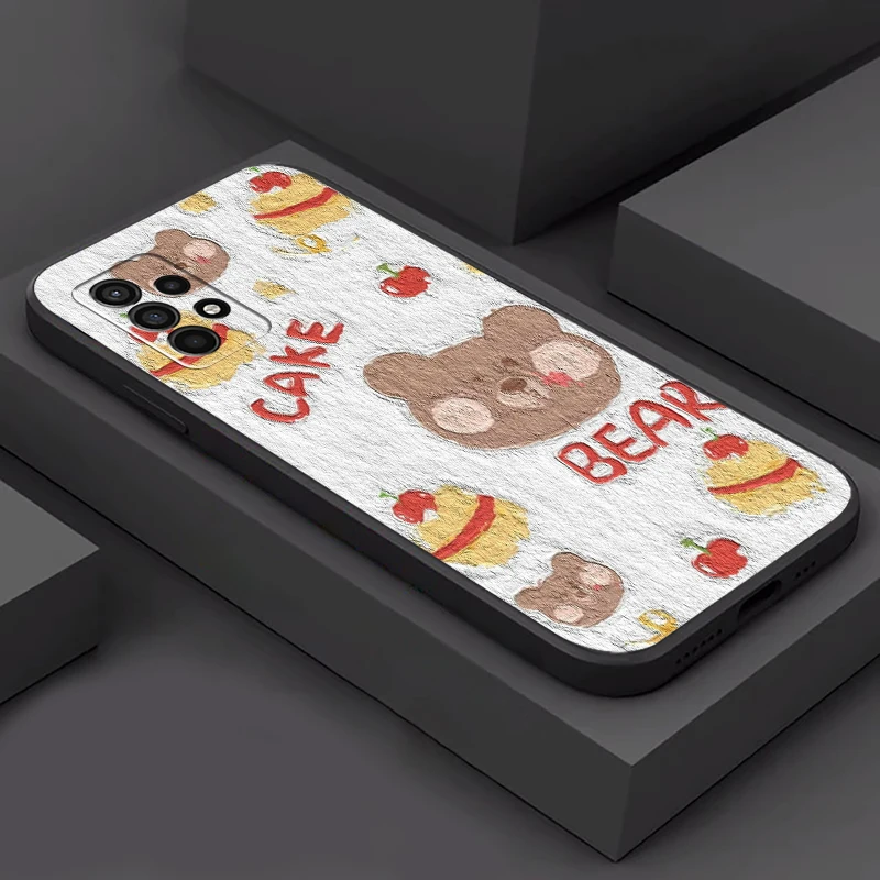 

Cute Cartoon Bear Oil Painting Phone Case For Samsung Galaxy S20 S20FE S20 Ulitra S21 S21FE S21 Plus S21 Ultra Back Black