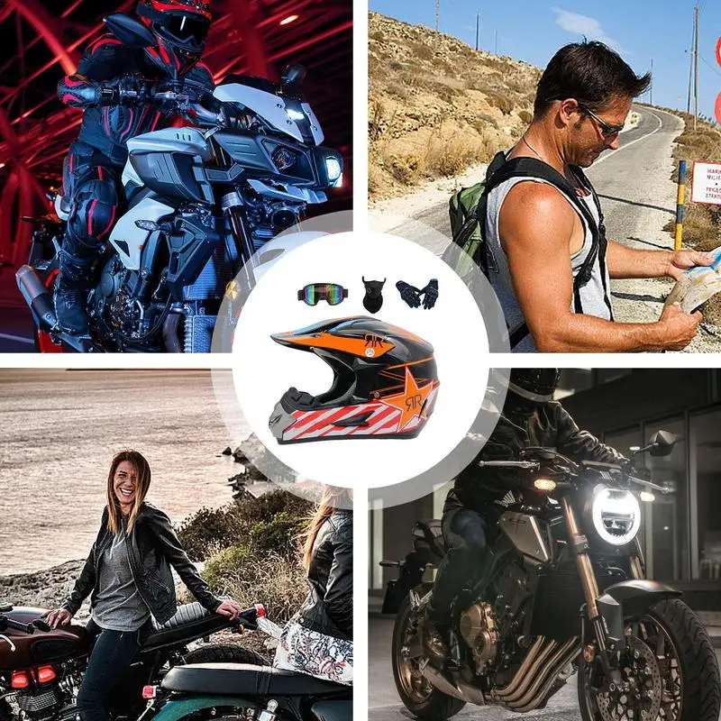 Велосипедные шлемы с очками перчатки мотоциклетный шлем детский внедорожный