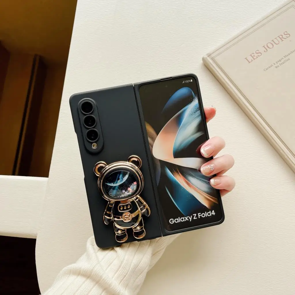 

Чехол для Samsung Galaxy Z Fold 4 мобильный телефон, милый чехол с подставкой для астронавта в космосе Z Fold 3 2