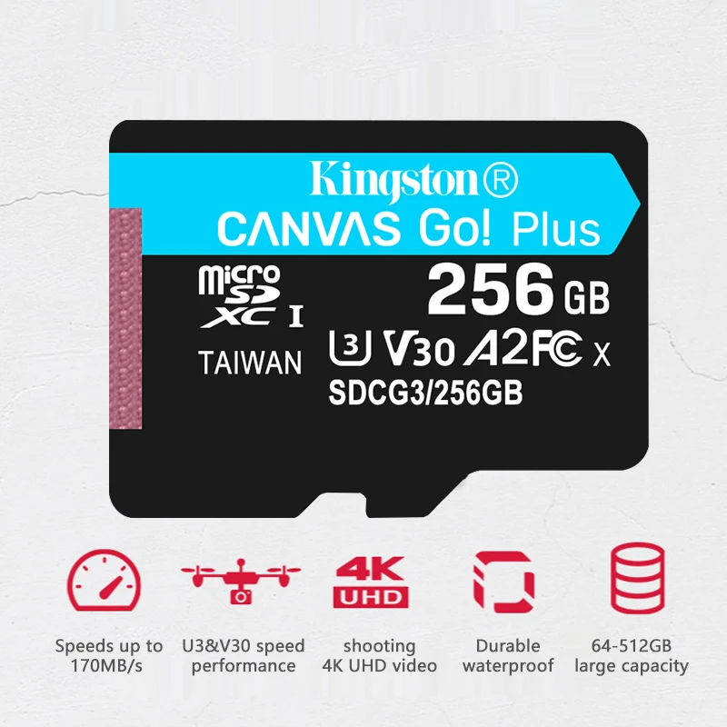 Kingston sd-карта 128 ГБ U3/U1 карта памяти 32 Гб 64 256 512 флеш-карта SDHC SDXC V30 карты класс 10 для