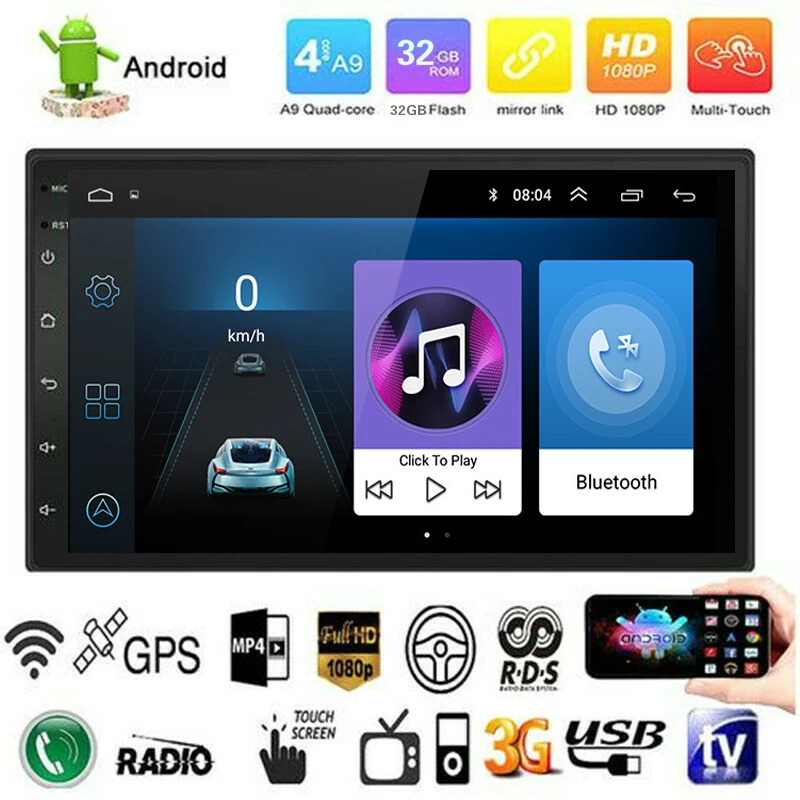 

Автомагнитола 2 Din, Android 10, gps-навигация, универсальная мультимедийная система без DVD-плеера, стерео, аудио, головное устройство, Wi-Fi, 2 Гб ОЗУ