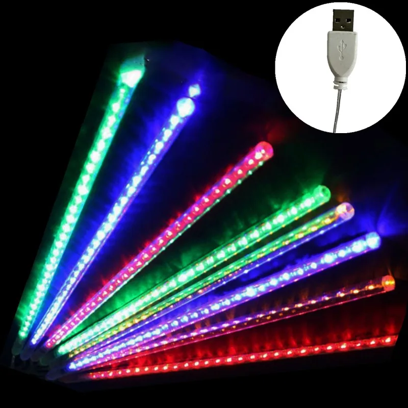 

USB гирлянда-метеоры LED тёплый свет 30/50 см
