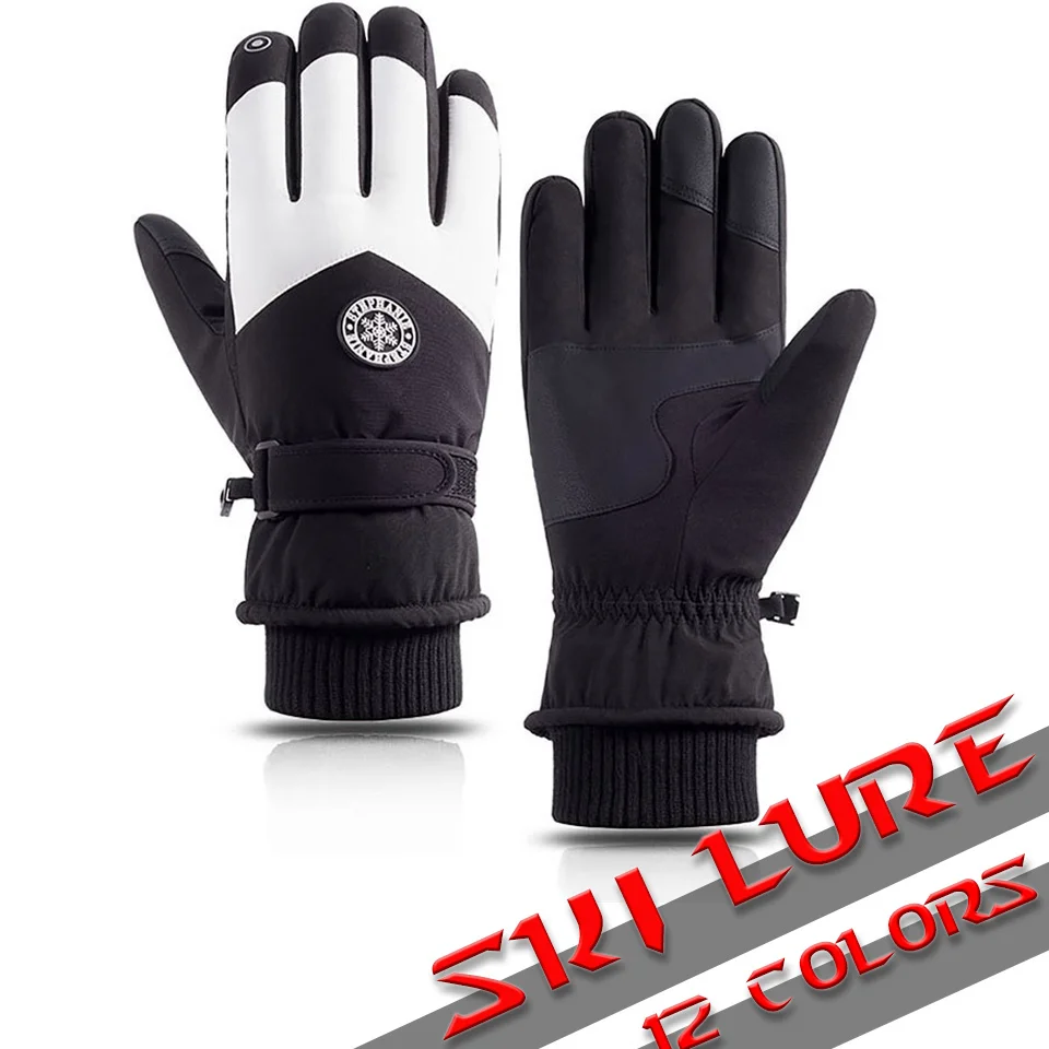 

1Pair Outdoor Skiing Gloves Winter Windproof Waterproof Warm Touch Screen Non-slip Snowmobile Sports Ski Gloves Men Women